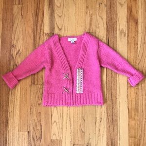 Peek Fuzzy Open Front Cardigan